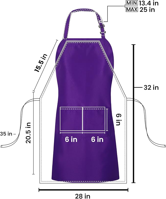 Utopia Kitchen 10 Pack Bib Apron Adjustable - Image 2