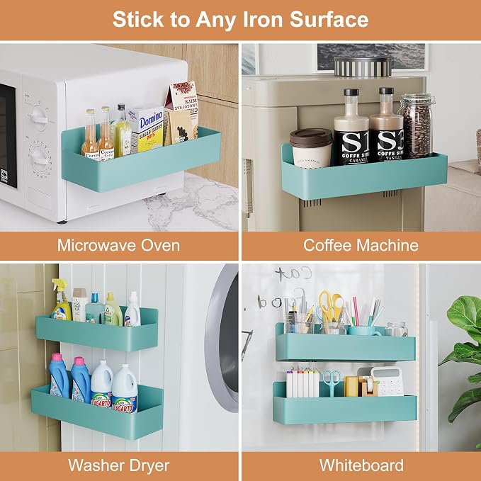 Mystozer Magnetic Spice Rack for Refrigerator, Kitchen Organizer and Storage - Image 6