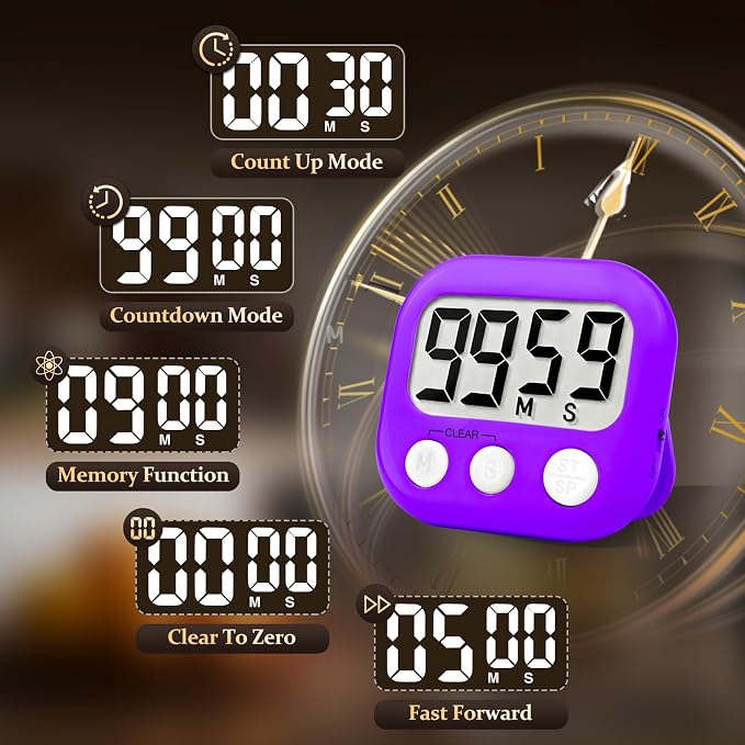 12 Pack Digital Kitchen Timer Small Classroom Timers - Image 7