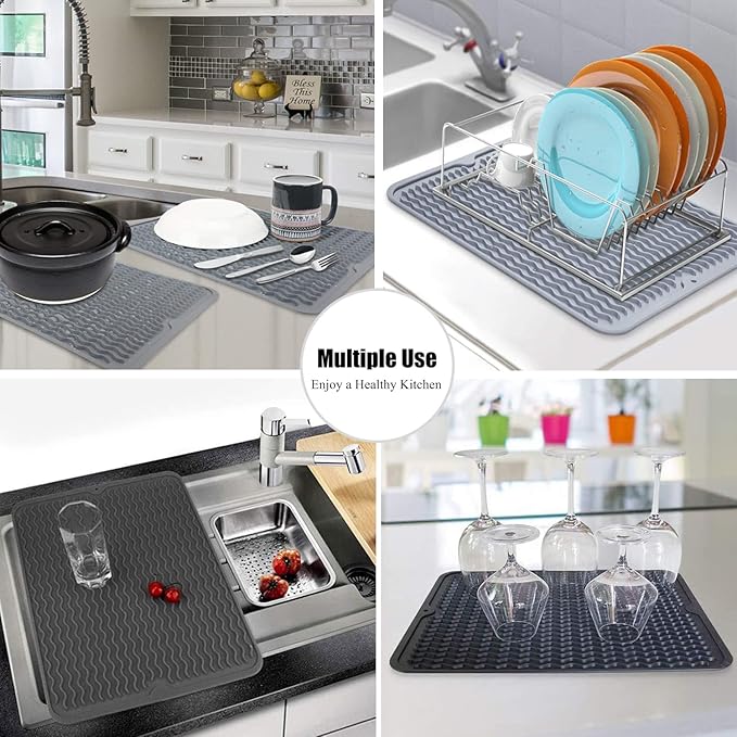 Large 17" x 14" Silicone Dish Drying Mat - Image 7