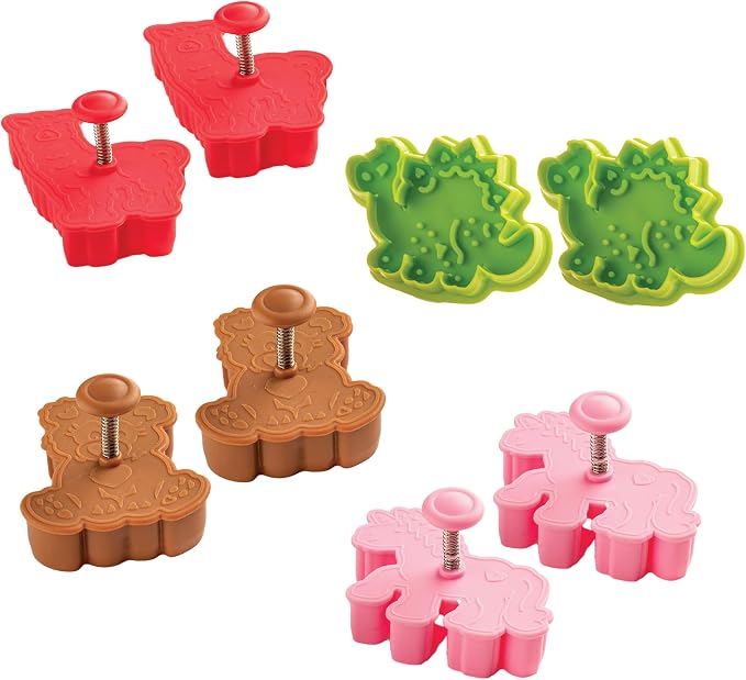 Mrs. Anderson's Baking Animal Cookie Cutters, Spring-Action Embossing Cutters by MrsAndersonsBaking