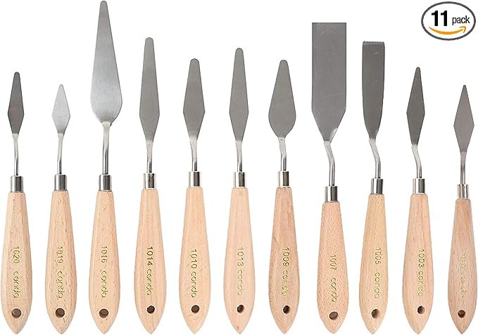 CONDA 11 Piece Stainless Steel Spatula Palette Knife Professional Palette Knife by CONDA