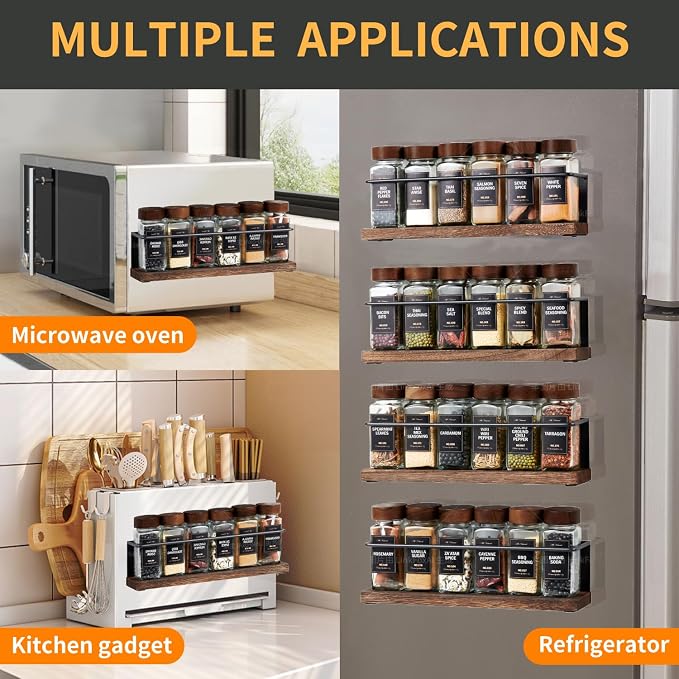 Wooden Lid Magnetic Spice Rack - Image 7