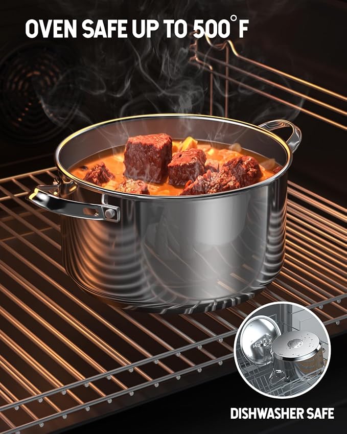 Cooks Standard 18/10 Stainless Steel Stockpot 6-Quart, Classic Deep Cooking Pot - Image 7
