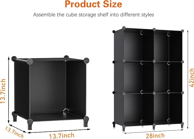 HOMIDEC XLarge Cube Storage Organizer, 13.7 Inch Closet Organizer Storage - Image 2