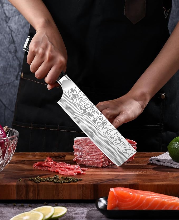 MOSFiATA 7” Nakiri Chef's Knife - Image 7