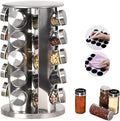 EBIZ&TECH 20-Jar Stainless Steel Rotating Spice Rack by EBIZTECH