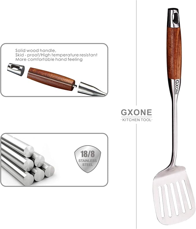 Metal Spatula, 304 Stainless Steel Wok Spatula - Image 3