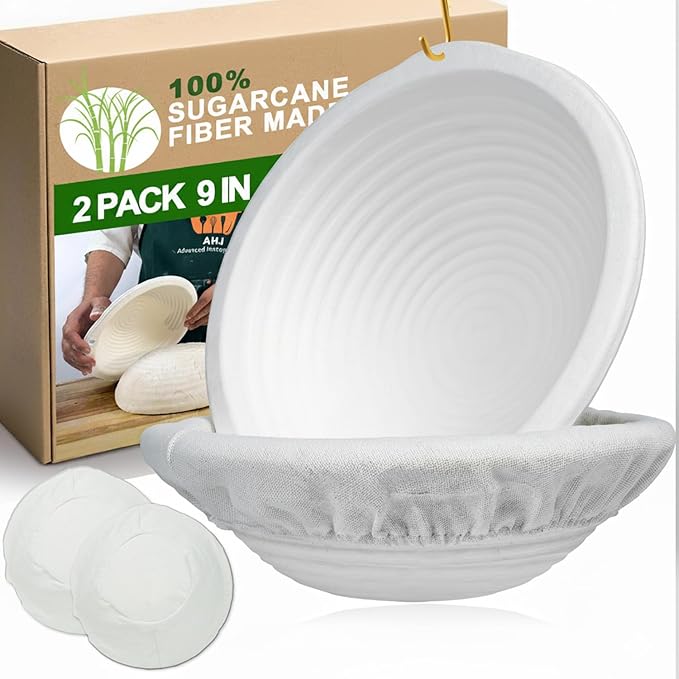 9 Inch Pulp Sourdough Banneton Bread Proofing Basket by AHJ