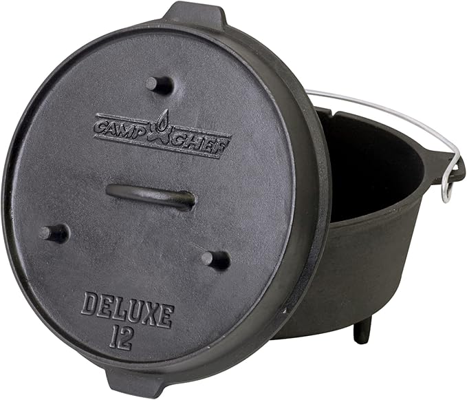 Camp Chef DO-12 Pre Seasoned Cast Iron Dutch Oven by Camp+Chef