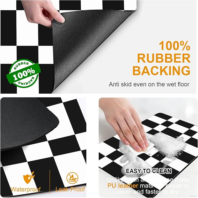 Dish Drying Mats for Kitchen Counter, Waterproof Coffee Mat for Countertop - Image 6