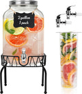 DHSBTLS 2 Gallon Glass Drink Dispensers, 1 Pack Clear Beverage Dispenser by DHSBTLS