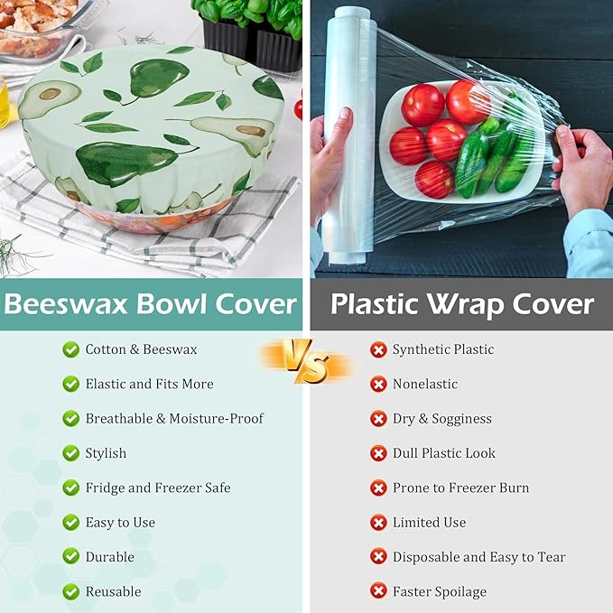 5-Size Reusable Beeswax Bowl Covers - Image 7