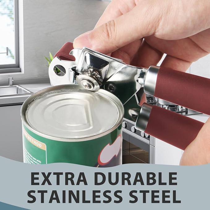 Safring Can Opener Manual, Heavy Duty Handheld Strong Can Opener - Image 4