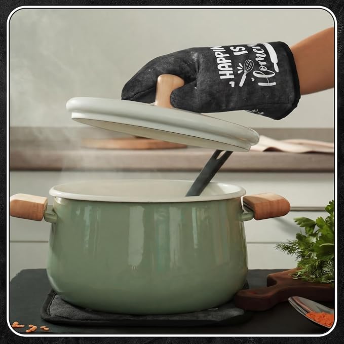Leinuosen 8 Pcs Kitchen Towels and Oven Mitts Sets Pot Holders Dishcloths Set - Image 6