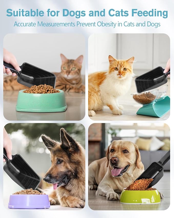 2 Cup Dog Food Scoop, Plastic Pet Food Scoop - Image 6
