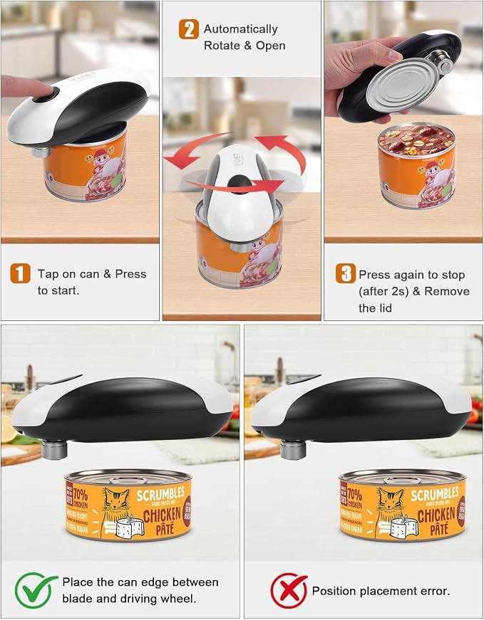 YUET Electric Can Opener, Automatic One-Touch Can Openers - Image 4
