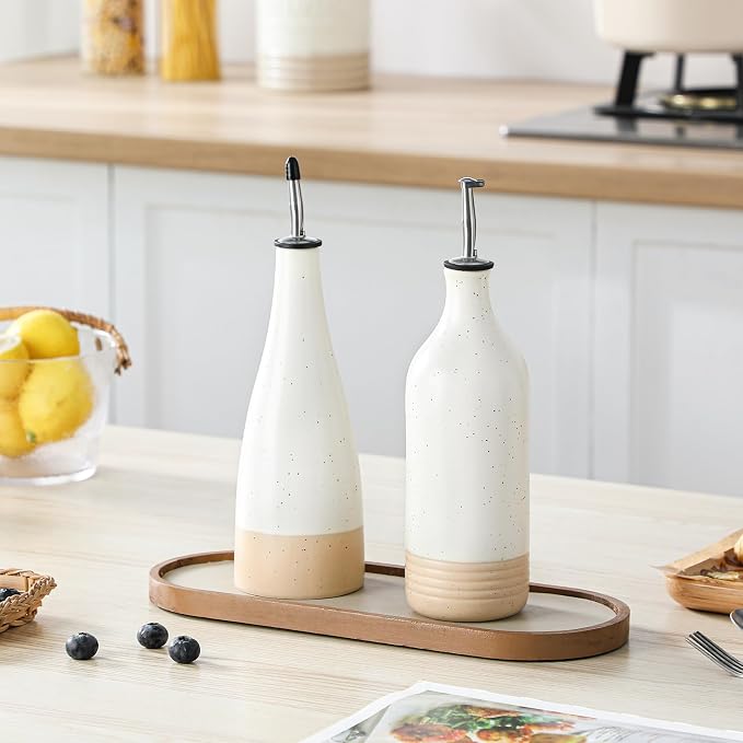 vancasso 16 Oz Ceramic Olive Oil Dispenser Bottle, Bottle Dispenser - Image 9