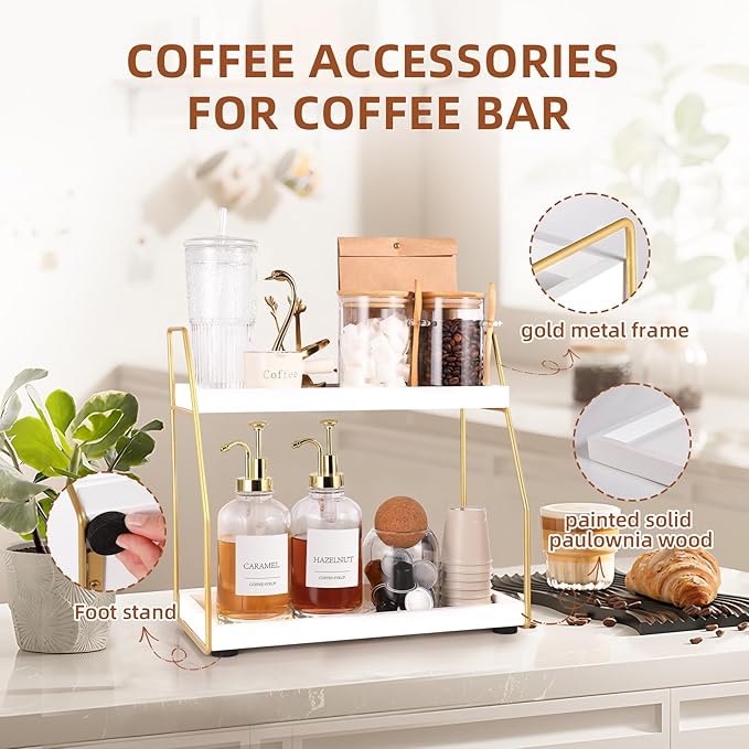 DWTS Coffee Bar Accessories, Coffee Station Organizer - Image 4