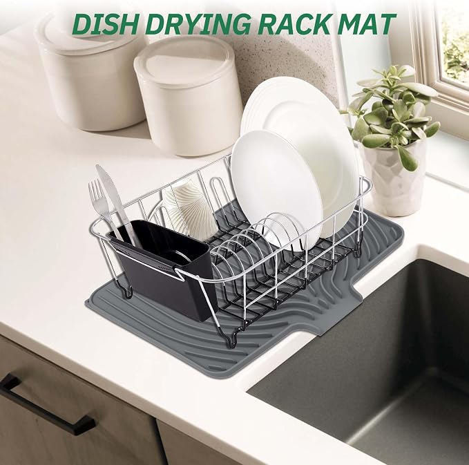 GUUKIN Dish Drying Mat, 17.7" x 11.8 " Drying Matt Kitchen Counter, Dish Drying - Image 5
