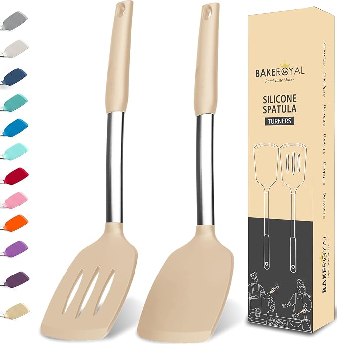 BakeRoyal Silicone Spatula Set by BAKEROYAL