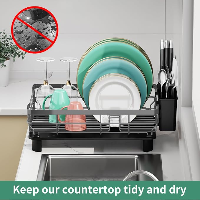 MOUKABAL Dish Drying Rack, Dish Rack, Stainless Steel Dish Racks - Image 6