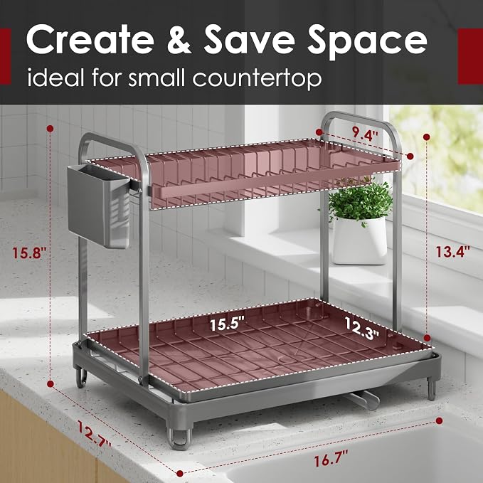 Sakugi 2-Tier Dish Drying Rack - Image 2