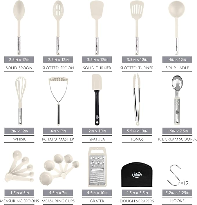Kitchen Utensils Set 35 PCS Cooking Utensils Set, Nonstick and Heat Resistant - Image 2