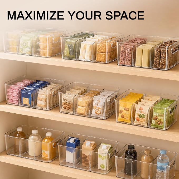 Mpotmiy 4 Pack Clear Pantry Organizers and Storage Bins - Image 8