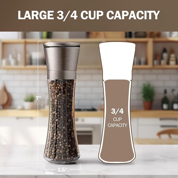 Home EC Original Gun Metal Bronze Salt and Pepper Grinder Set of 2 - Image 2
