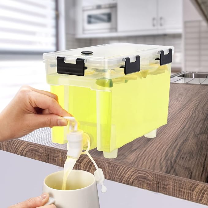 1 Gallon Drink Dispenser For Fridge, Beverage Dispenser by COHOMA