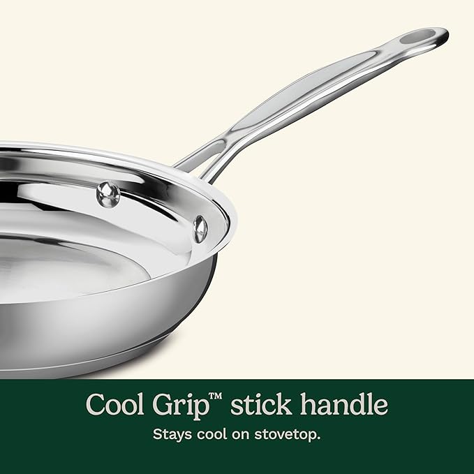 Cuisinart 10-Inch Open Skillet, Stainless Steel Skillet Large Kitchen Pan - Image 3