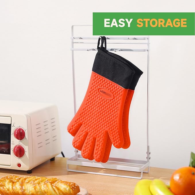 GEEKHOM BBQ Gloves Heat Resistant Oven Mitts - Image 7