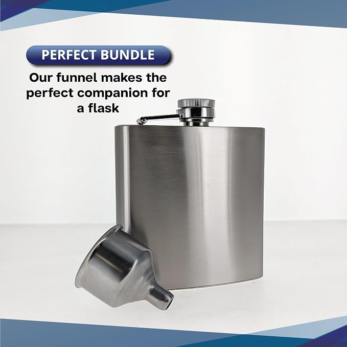 SE Stainless Steel Funnel for Flasks Bottles and Mini Bottles, Small Steel - Image 6
