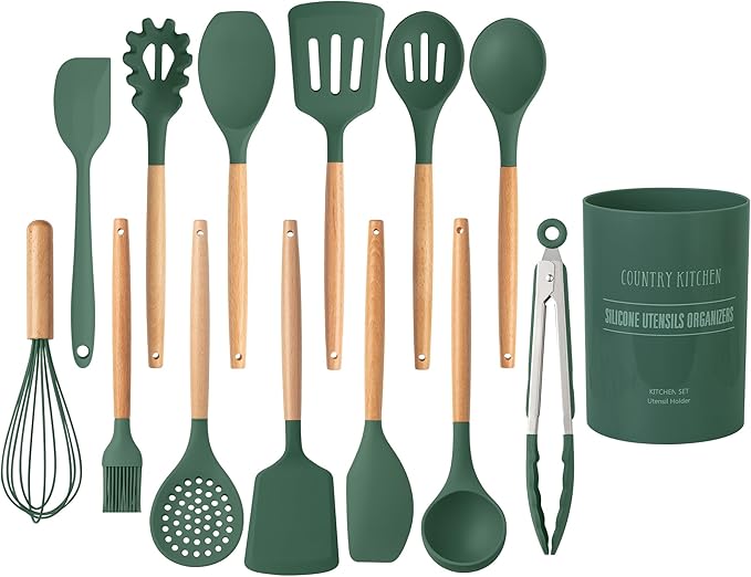 Country Kitchen Non Stick Silicone Utensil Set by CountryKitchen