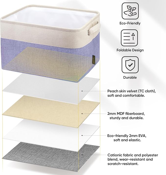 BALEINE 4 Pack Fabric Closet Storage Bins - Image 6