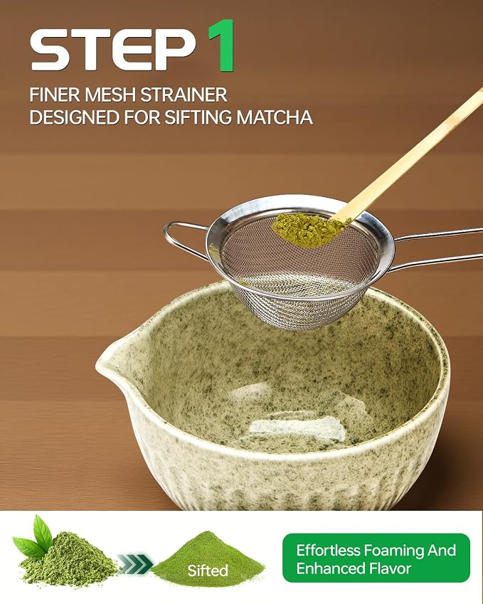 20Oz Matcha Whisk Set，7 Pcs Matcha Kit Includes Matcha Bowl, Whisk & Holder - Image 3