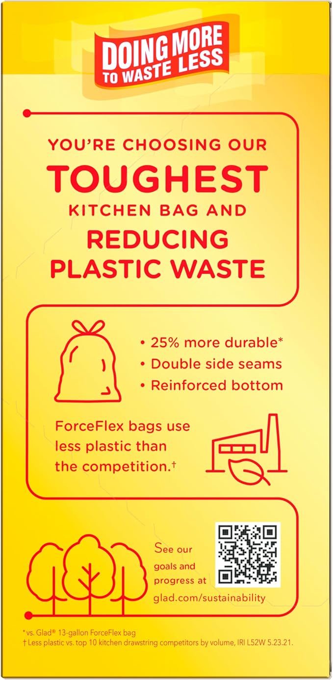 Glad Trash Bags, 13 Gallon - Image 10