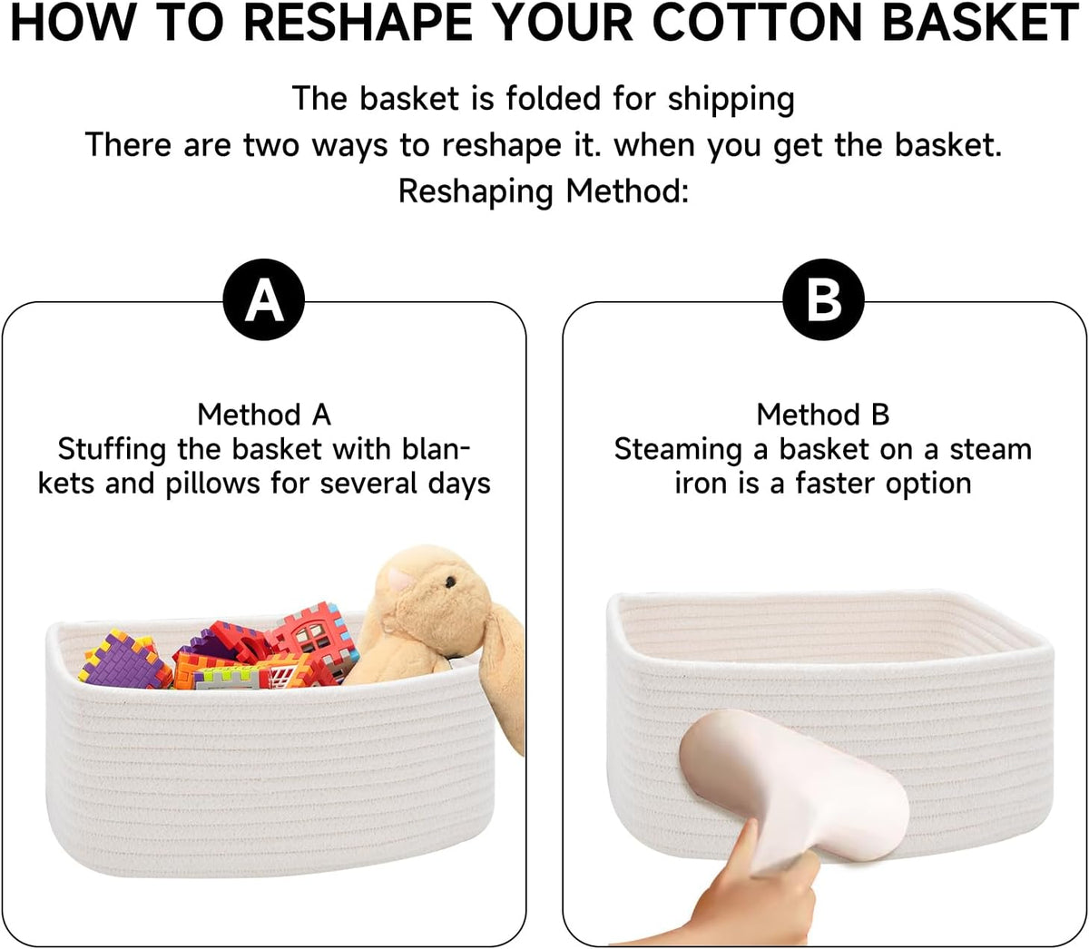 MiniArk Small Storage Baskets for Organizing | Closet Organizer Bins