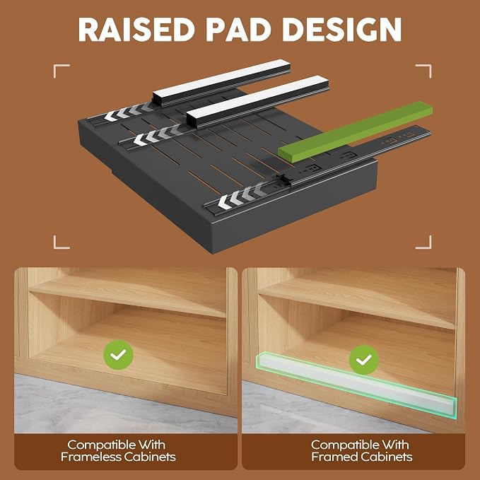 Seinloes 4Pack Expandable Pull Out Cabinet Organizer 21"Deep - Image 2