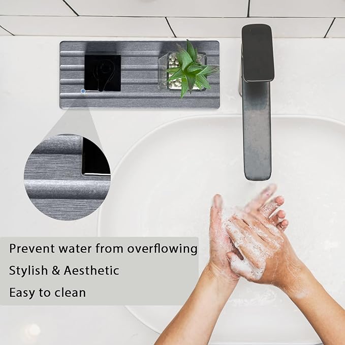 Diatomite Soap Dish, Water Absorbing Stone Tray, Kitchen Sink Organizer - Image 3