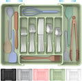 ukeetap Extra Large Expandable Silverware Organizer, BPA-Free Food-Safe Cutlery by ukeetap