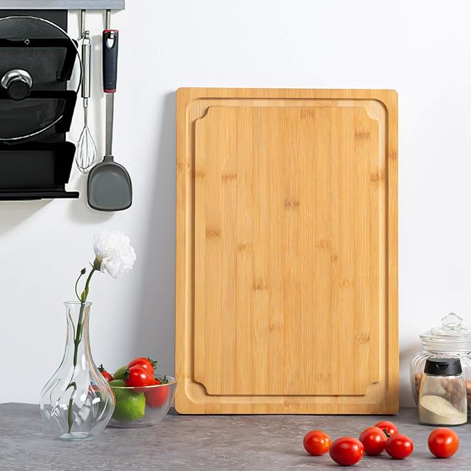 Extra Large Cutting Board, 17.6" Bamboo Cutting Boards - Image 7