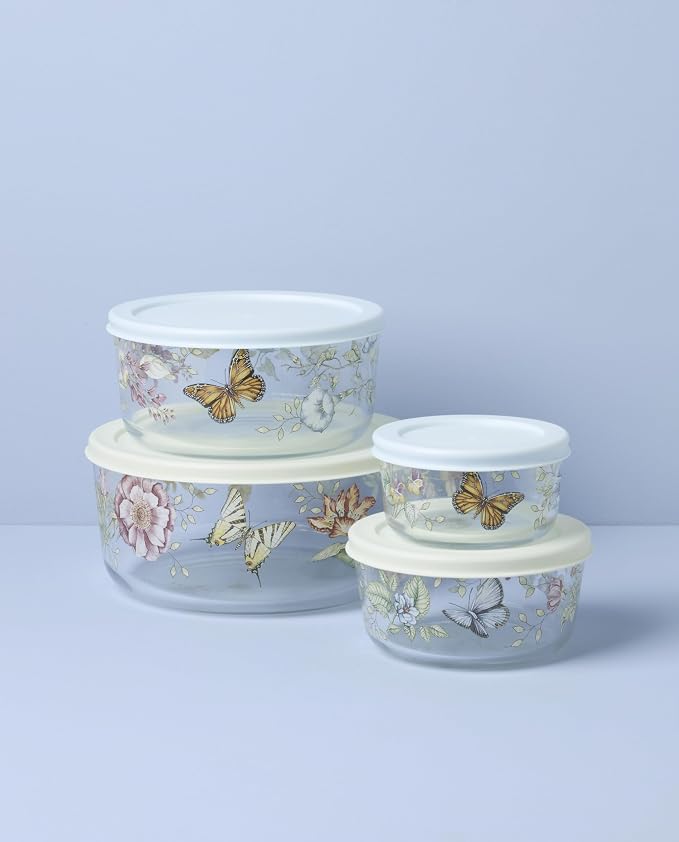 Lenox 897944 Butterfly Meadow Glass Food Storage Containers - Image 4