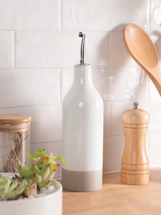 famiware Milkyway 16oz Ceramic Olive Oil Dispenser Bottle, 1 Piece Oil Dispenser - Image 6