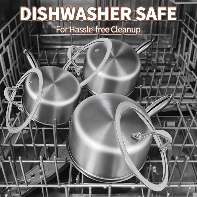 EWFEN 3 Ply Stainless Steel Saucepan - Image 9
