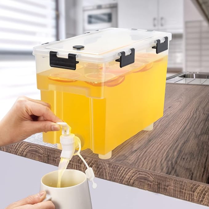 1.5 Gallon Drink Dispenser For Fridge, Beverage Dispenser by COHOMA