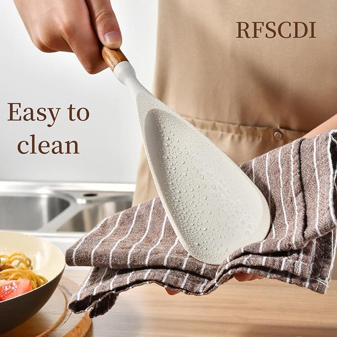 White Silicone Cooking Utensils Set, Kitchen Utensils Set 7 Pcs - Image 7