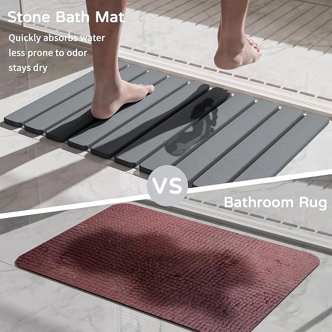 Foldable Stone Bath Mat, Quick Dry Stone Drying Mats - Image 6