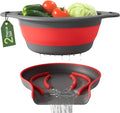Gevoli Strainer with Self-Draining Base Over-Sink Collapsible Kitchen Colander by Gevoli